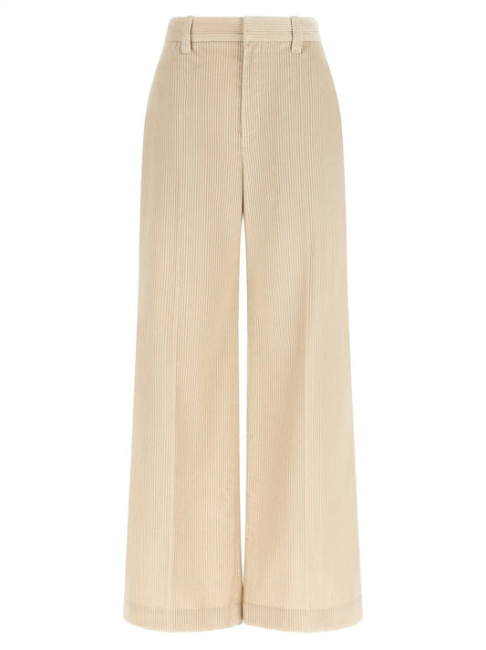 Brunello Cucinelli Beige Cotton Casual Pants