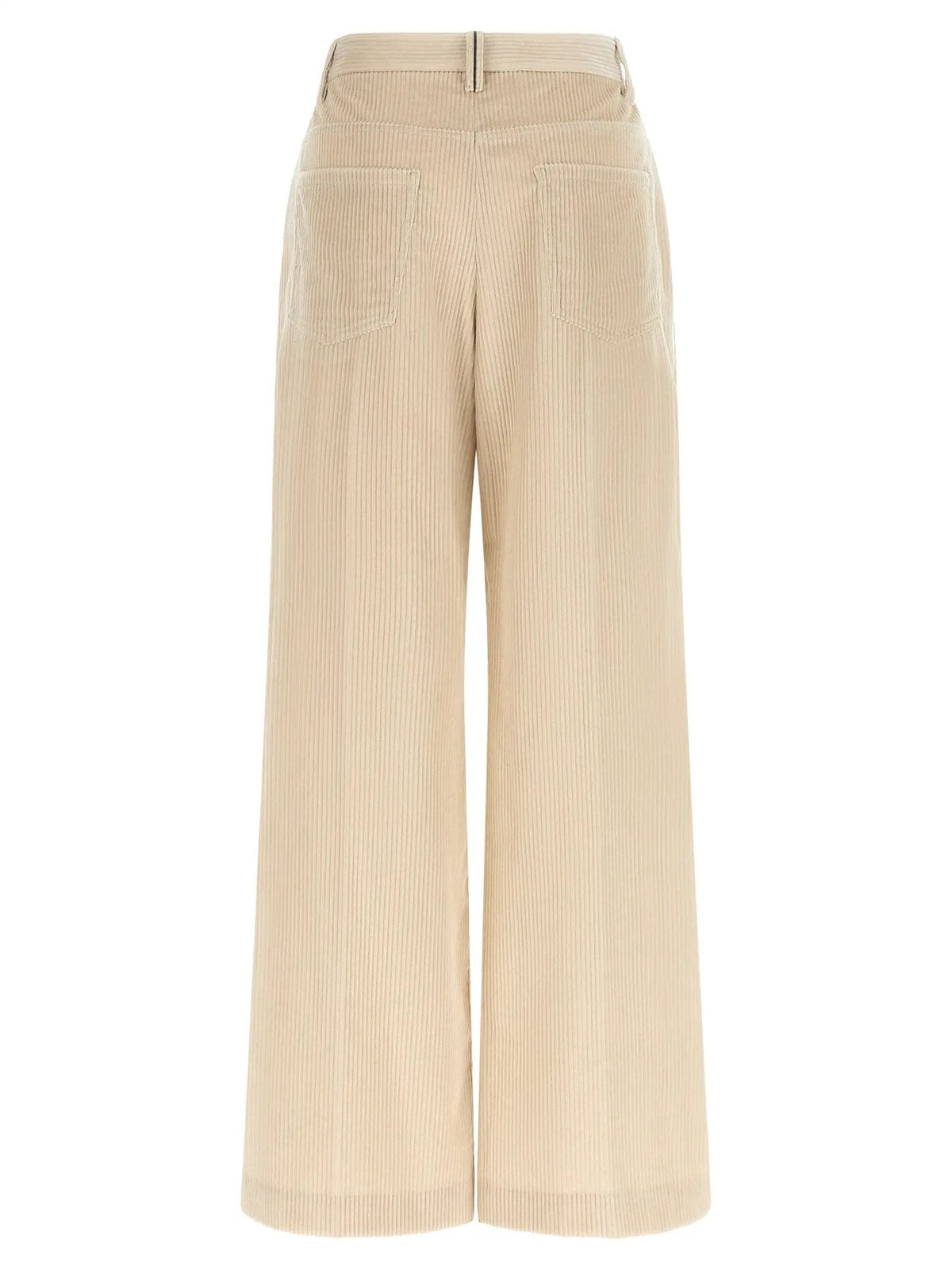 Brunello Cucinelli Beige Cotton Casual Pants
