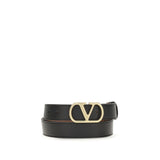 Load image into Gallery viewer, Valentino Garavani Black Calfskin Leather Belt