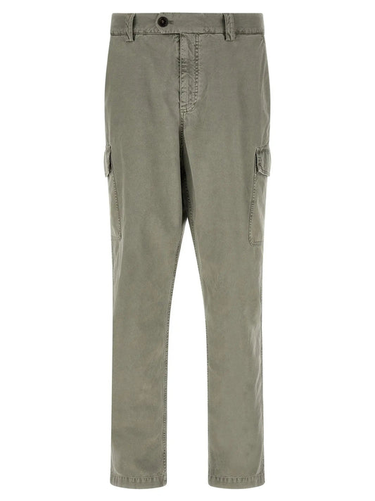 Brunello Cucinelli Bicolor Cotton Cargo Pants