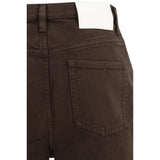 Load image into Gallery viewer, Loulou De Saison Brown Cotton Straight-Leg Jeans