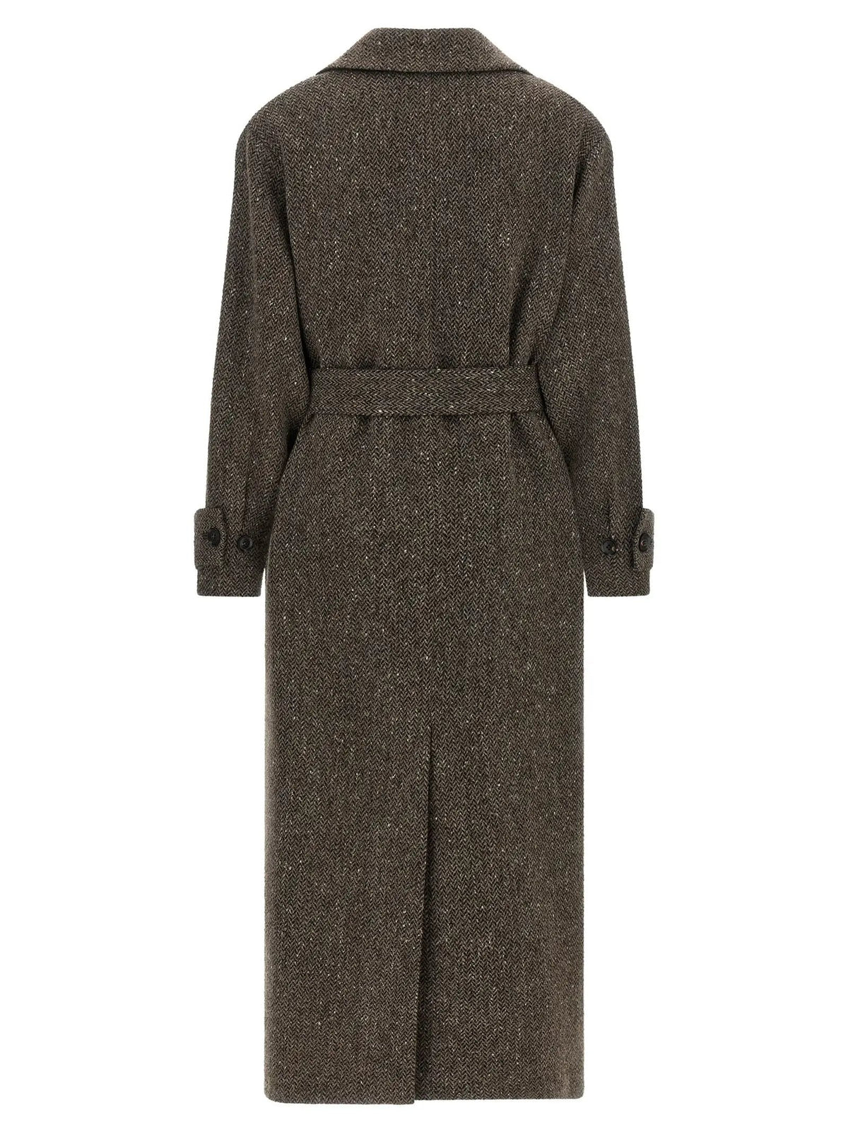 Kiton Brown Virgin Wool Coat