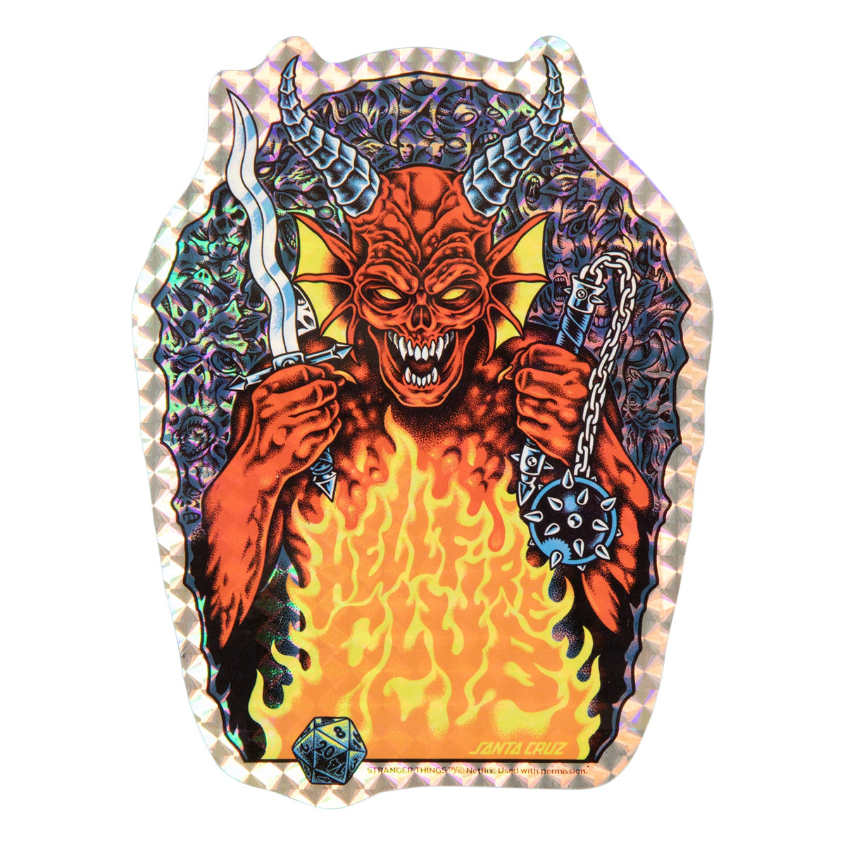 Santa Cruz x Stranger Things Skateboard Deck Knox Hellfire Pit 10.07" x 31.275"