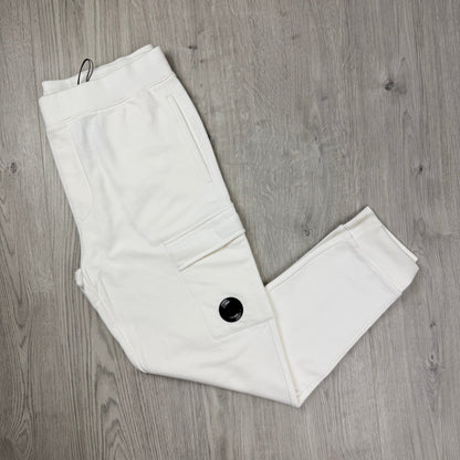 CP Company Raised Fleece Sweatpants - White