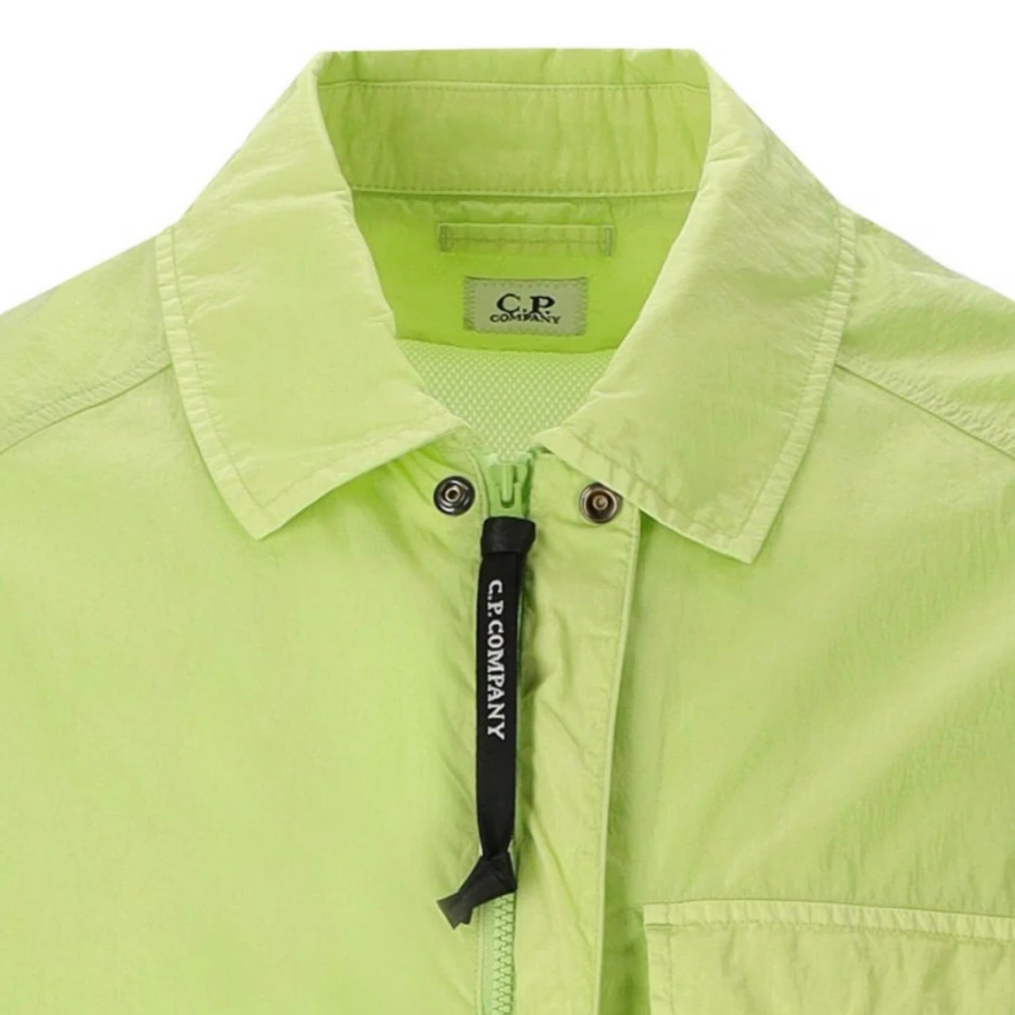 Cp Company Chrome-R Pocket Overshirt in White Pear Green