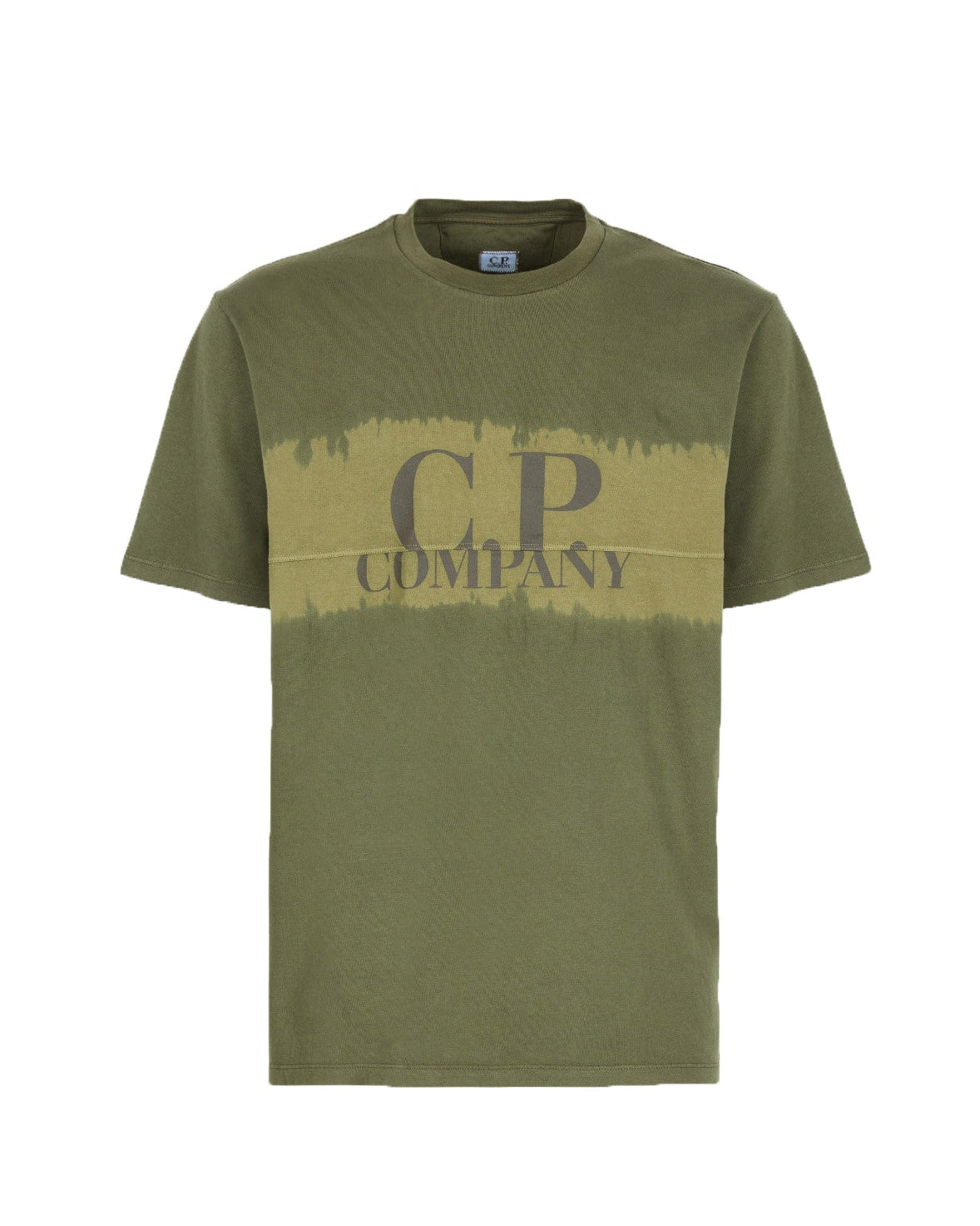 CP Company 24/1 Jersey Tie Dye Tshirt In Khaki
