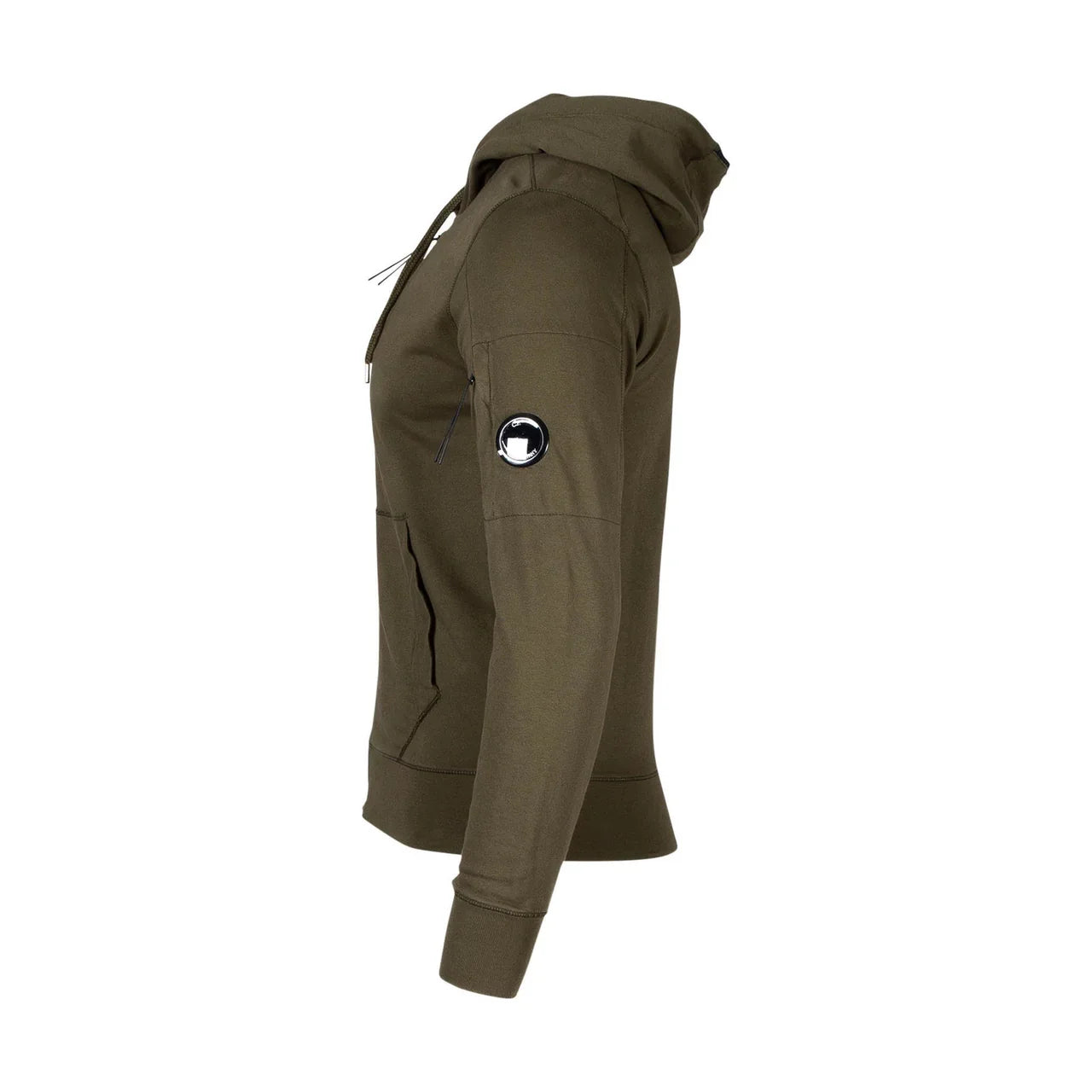 Cp Company 16cm Hooded Lens Full Zip Lens In Ivy Green