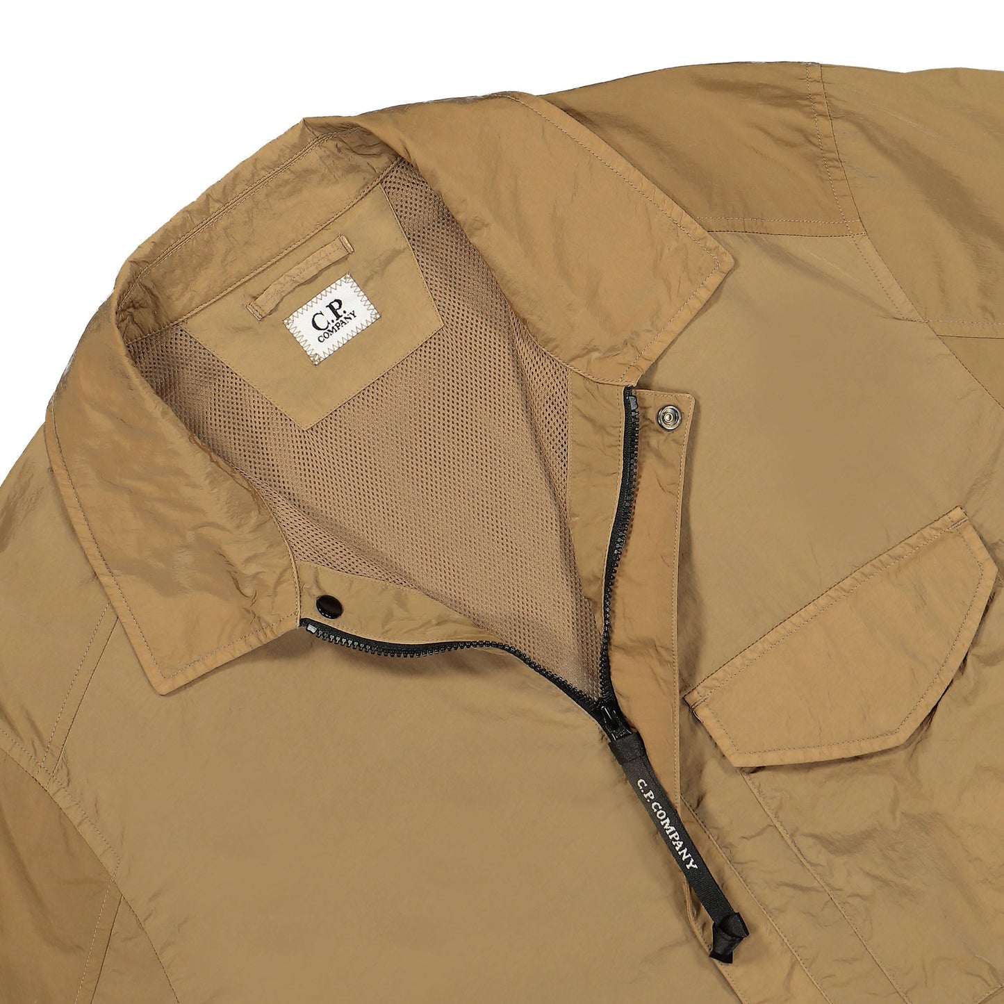 Cp Company Chrome-R Overshirt In 041A Lead Grey