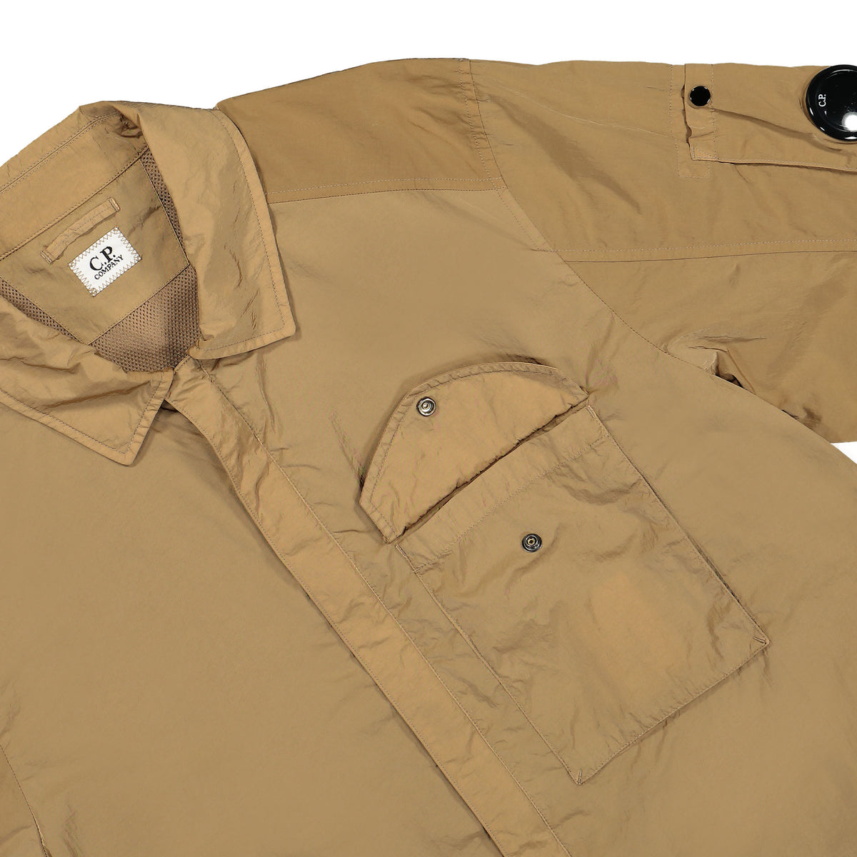 Cp Company Chrome-R Overshirt In 041A Lead Grey