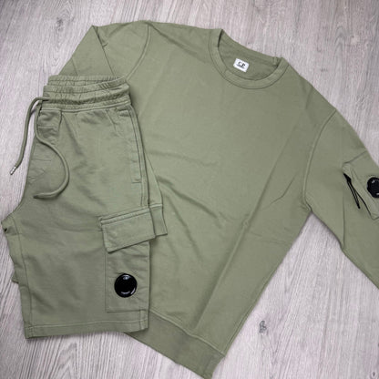 CP Company Light Fleece Tracksuit - Moss Gray