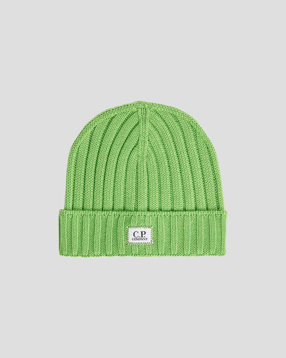 Extra Fine Merino Wool Logo Beanie Classic Green