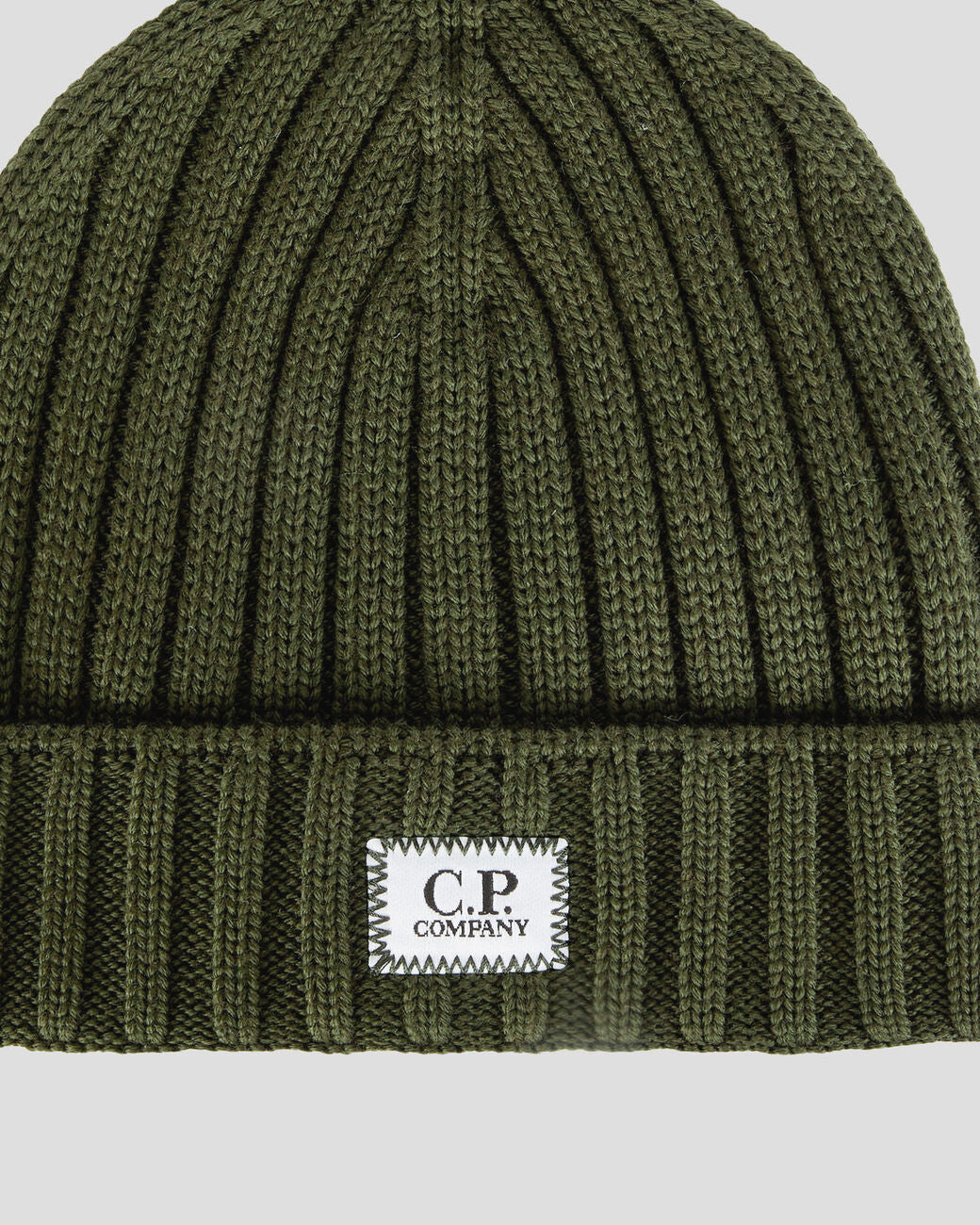 Extra Fine Merino Wool Logo Beanie IVY Green