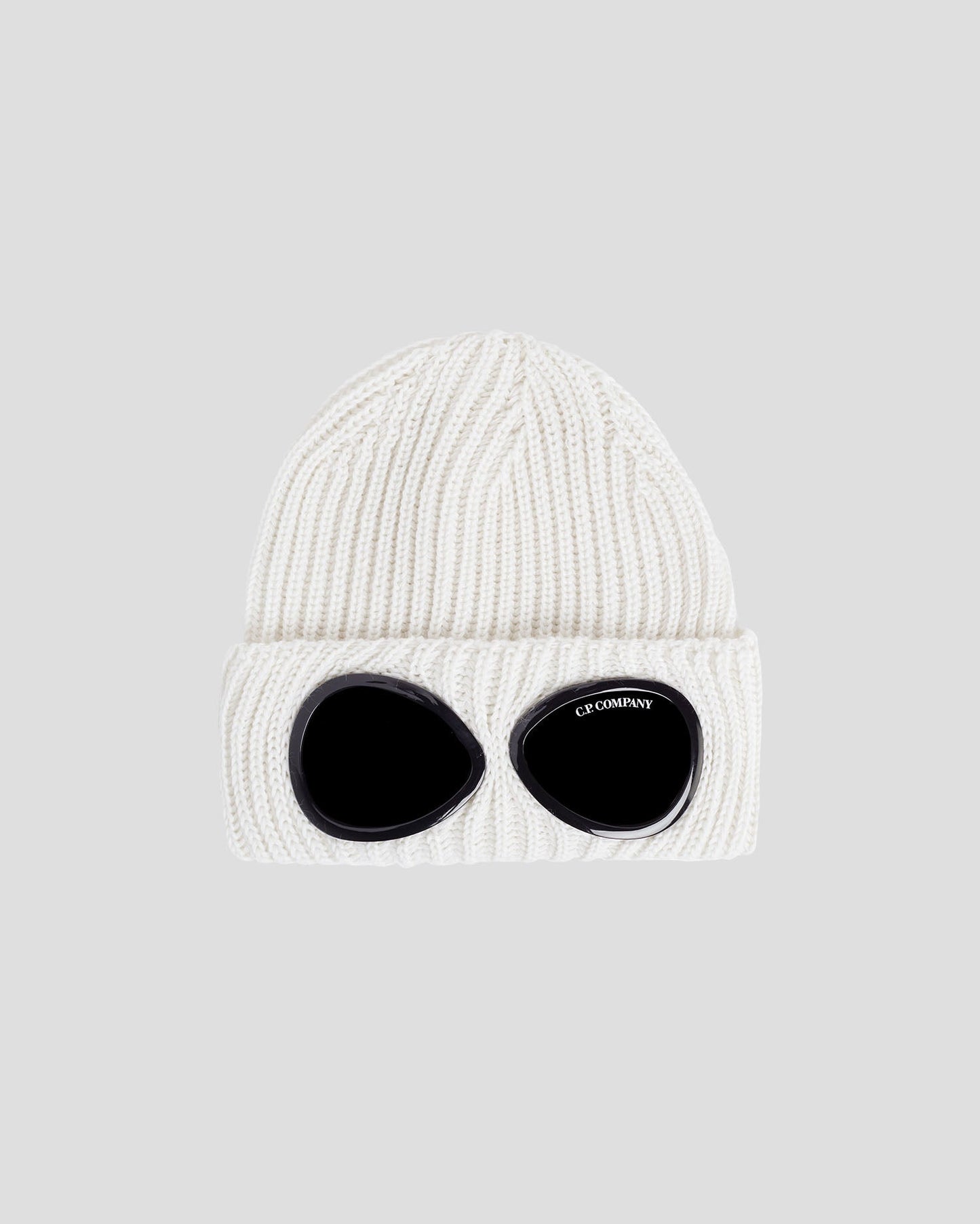 Extra Fine Merino Wool Goggle Beanie Gauze White