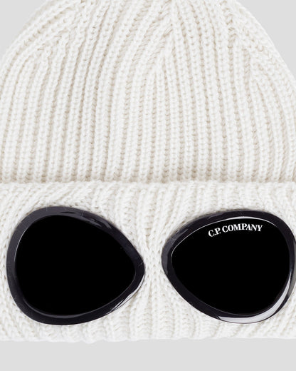 Extra Fine Merino Wool Goggle Beanie Gauze White