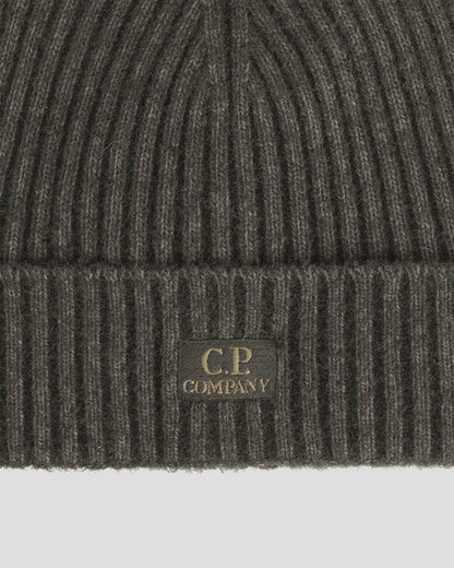 Fleece Knit Beanie Olive Night - Green