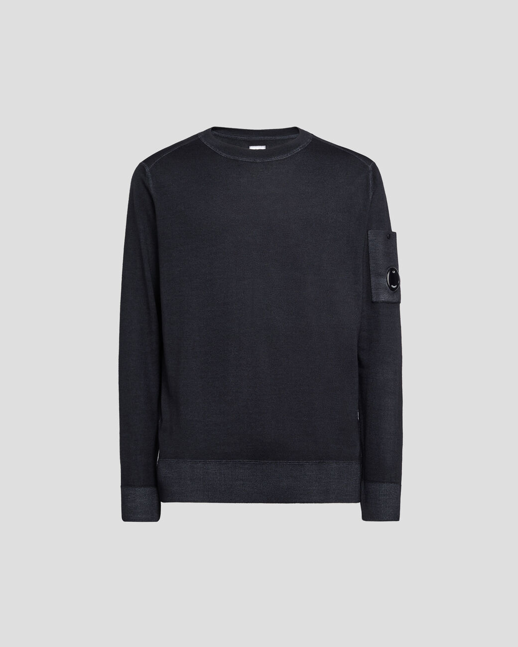Merino Wool Plain Jumper Total Eclipse
