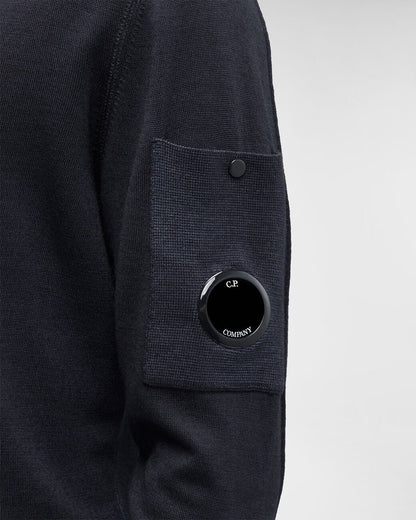 Merino Wool Plain Jumper Total Eclipse