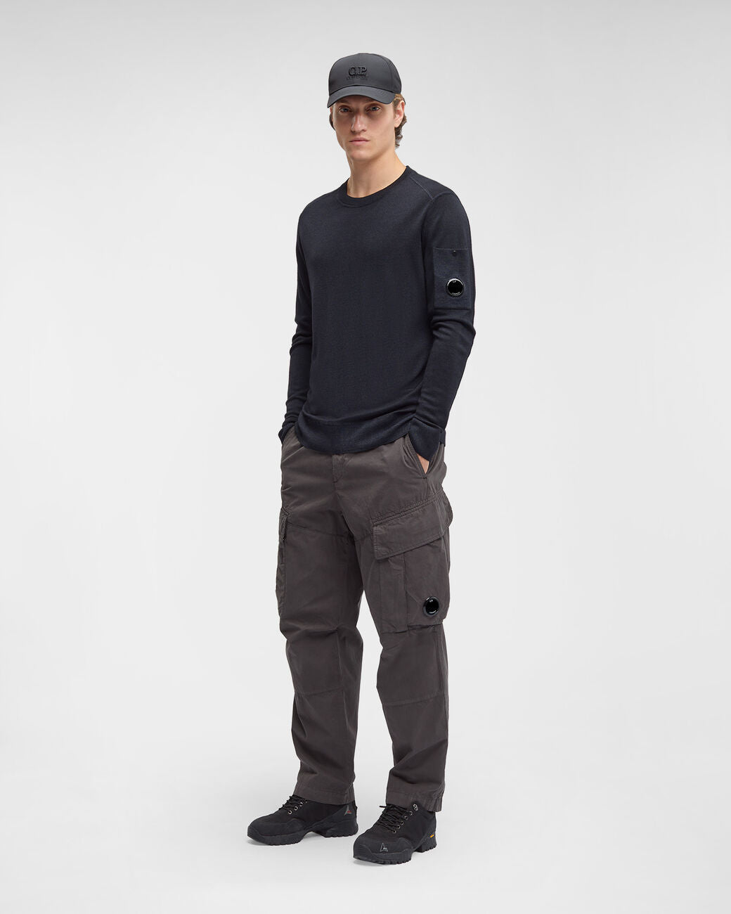 Merino Wool Plain Jumper Total Eclipse