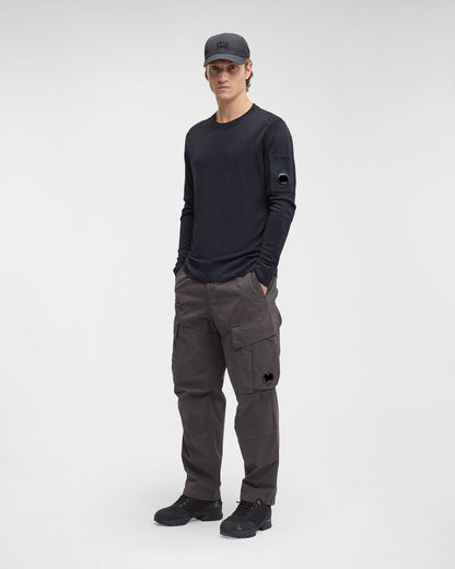 Merino Wool Plain Jumper Total Eclipse