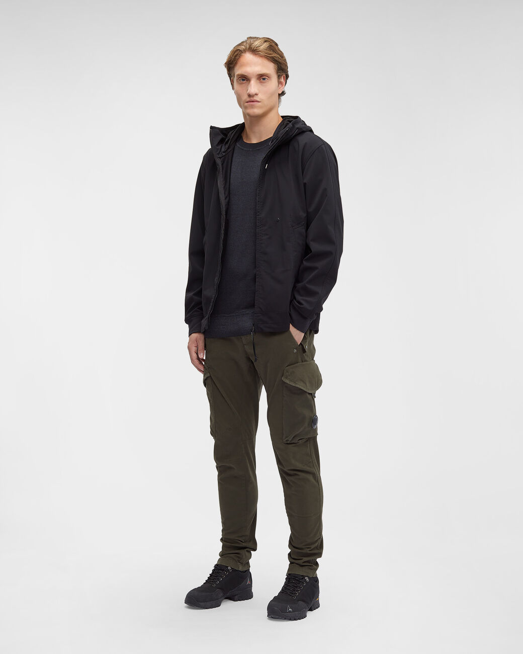 Merino Wool Plain Jumper Black
