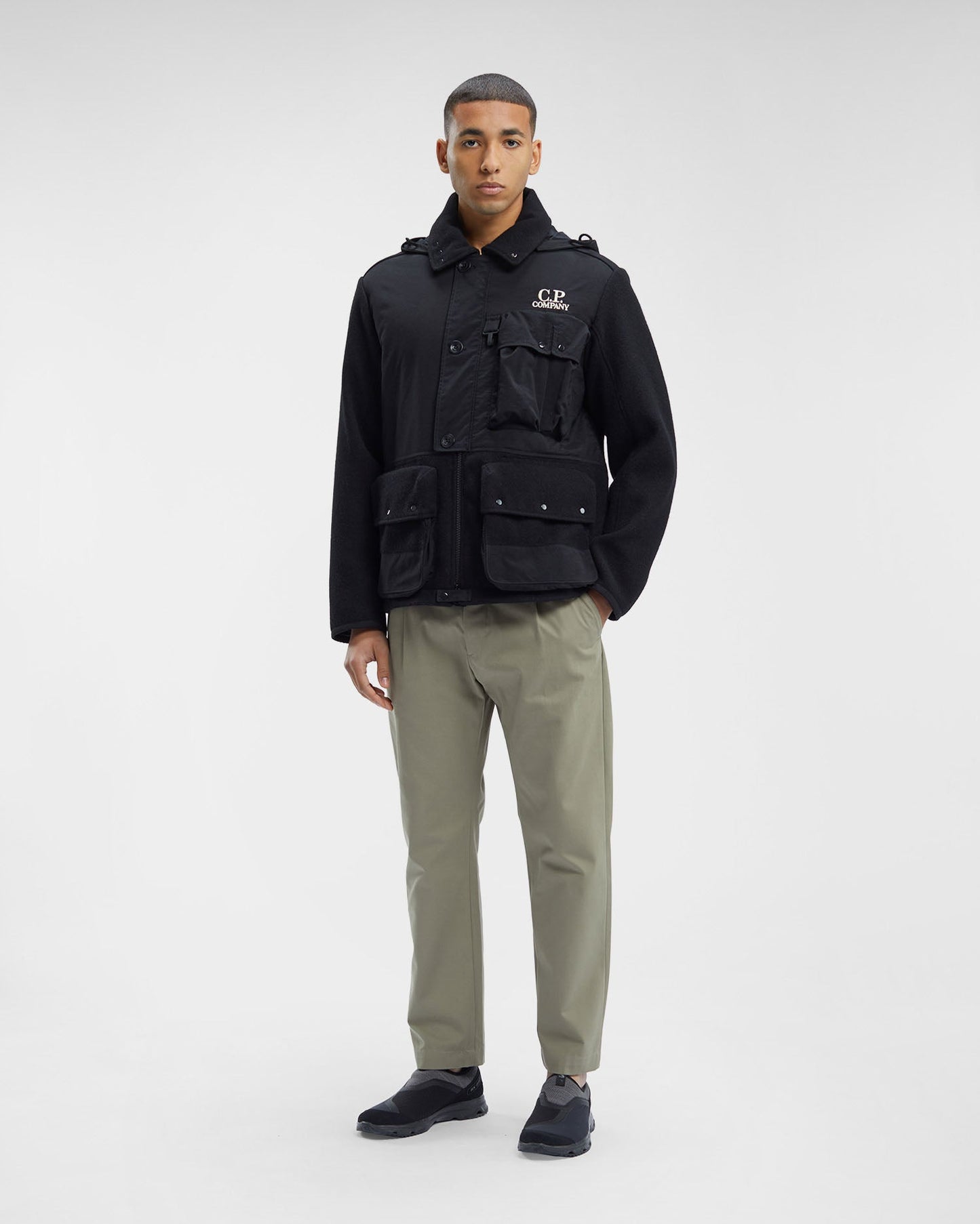 C.P. Duffel Mixed Goggle Jacket Black