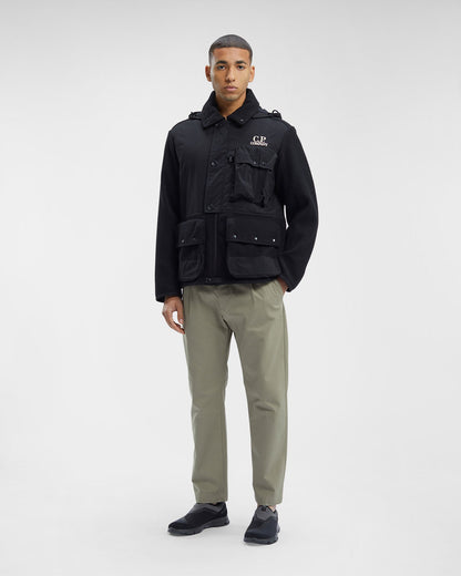 C.P. Duffel Mixed Goggle Jacket Black