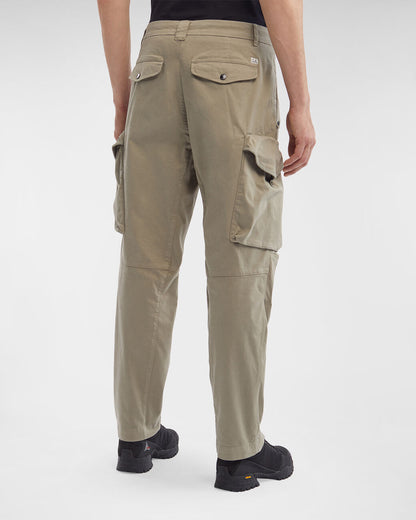 Stretch Sateen Pants Loose Fit Silver Sage