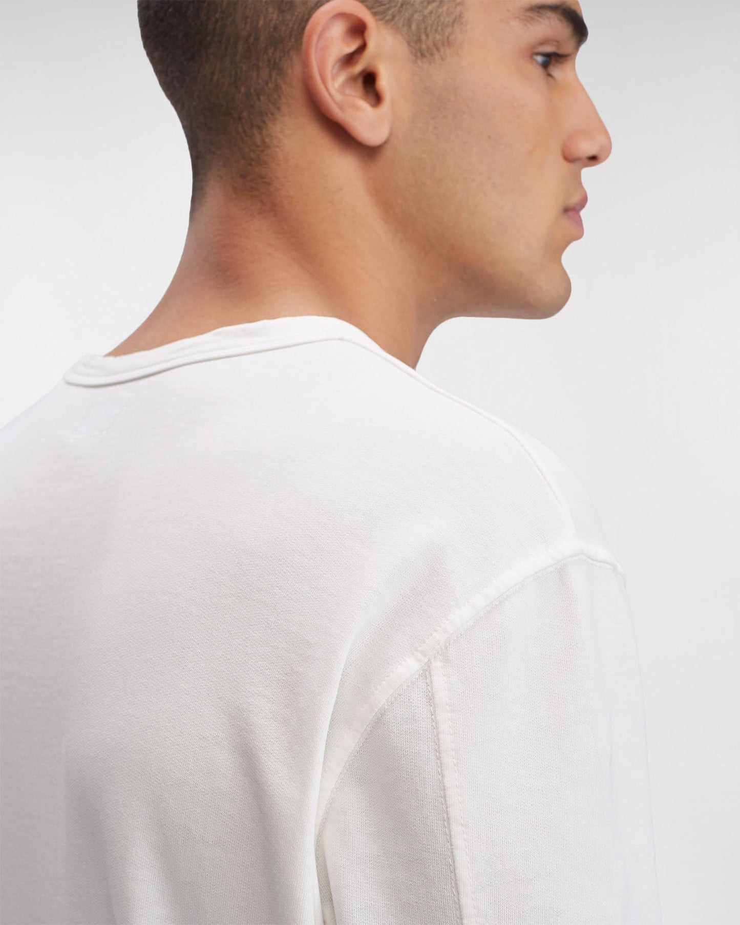 Light Fleece Sweatshirt Gauze White