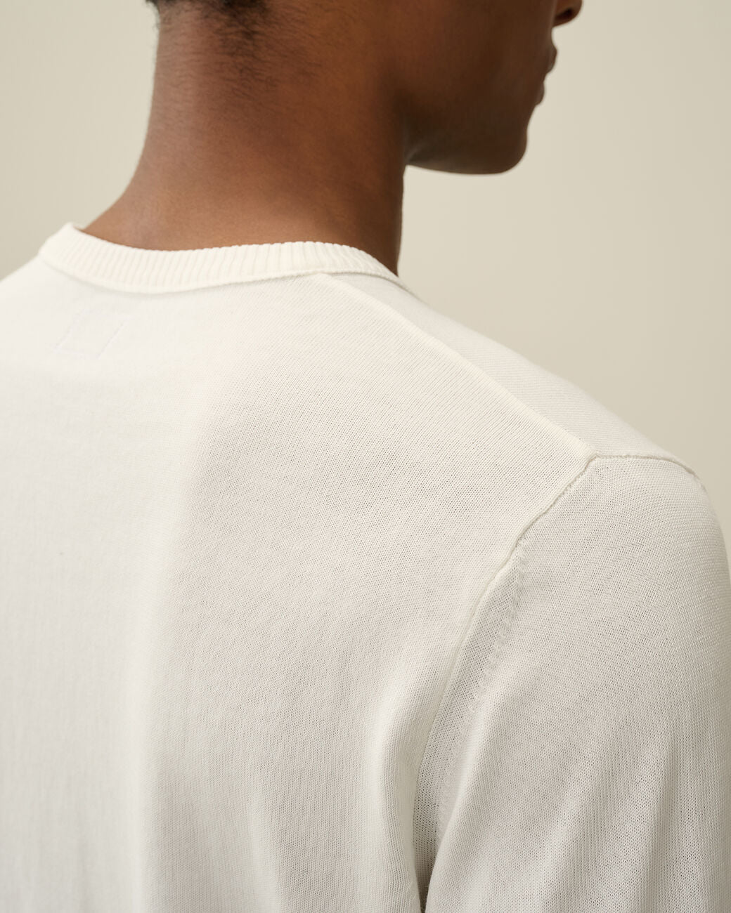 Men's Cotton Crepe Jumper Gauze White