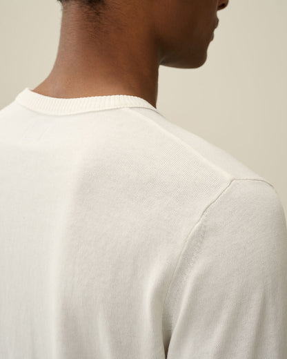 Men's Cotton Crepe Jumper Gauze White