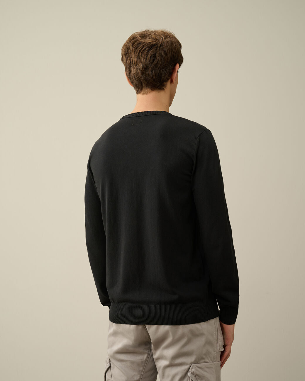 Men's Cotton Crepe Jumper Black