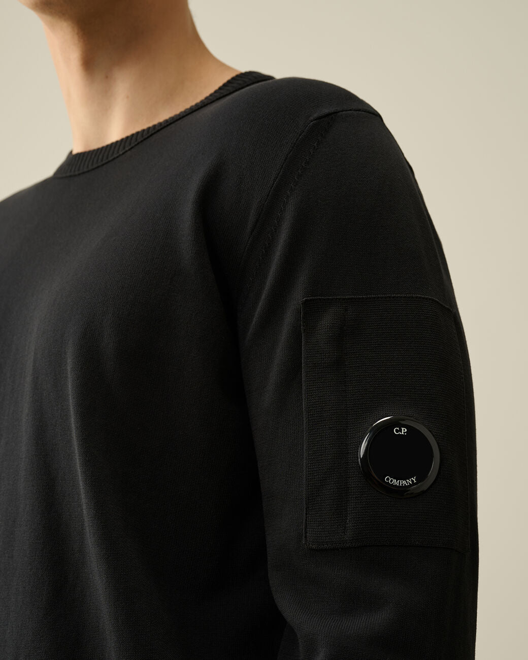 Men's Cotton Crepe Jumper Black