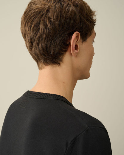 Men's Cotton Crepe Jumper Black
