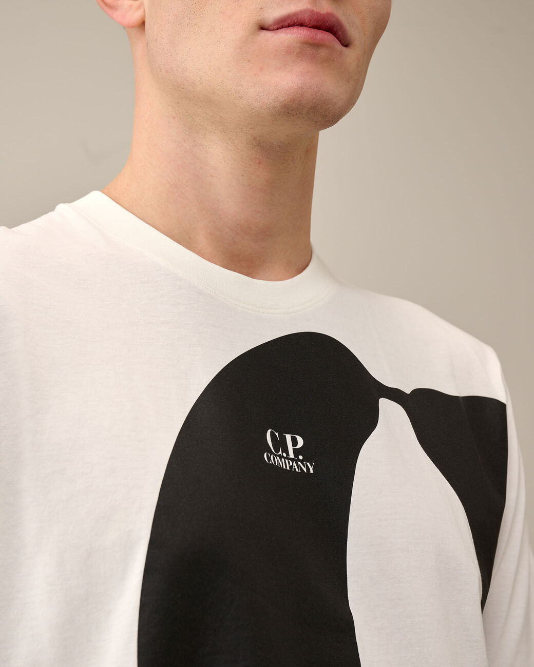 Men's 30/1 Jersey Relaxed Logo T-shirt Gauze White