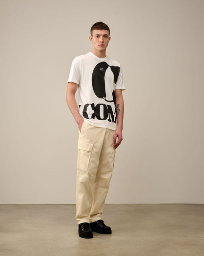 Men's 30/1 Jersey Relaxed Logo T-shirt Gauze White