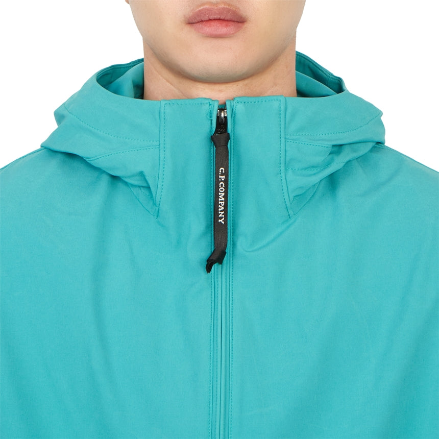 Cp Company Lens S/S Soft Shell Jacket In Tile Blue