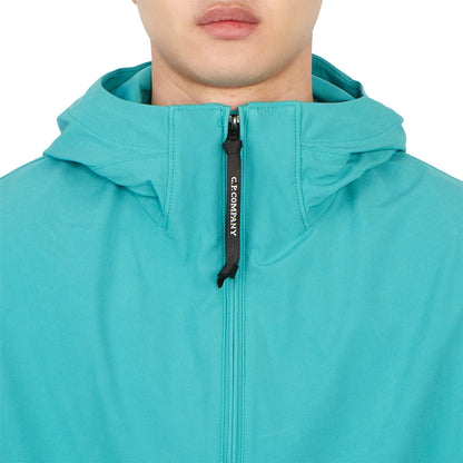 Cp Company Lens S/S Soft Shell Jacket In Tile Blue