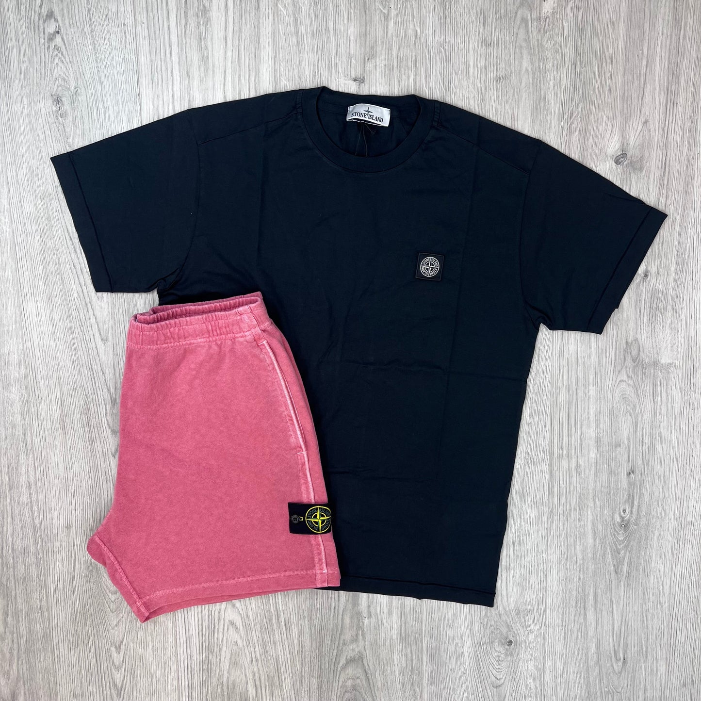 Stone Island Set - Black/Oleander