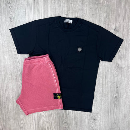Stone Island Set - Black/Oleander