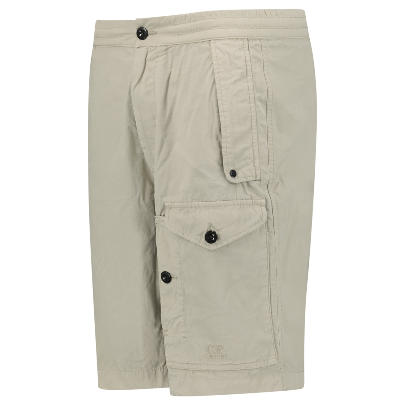 Cp Company Microreps No Peach Logo Bermuda Cargo Shorts In Vintage Khaki With Certilogo