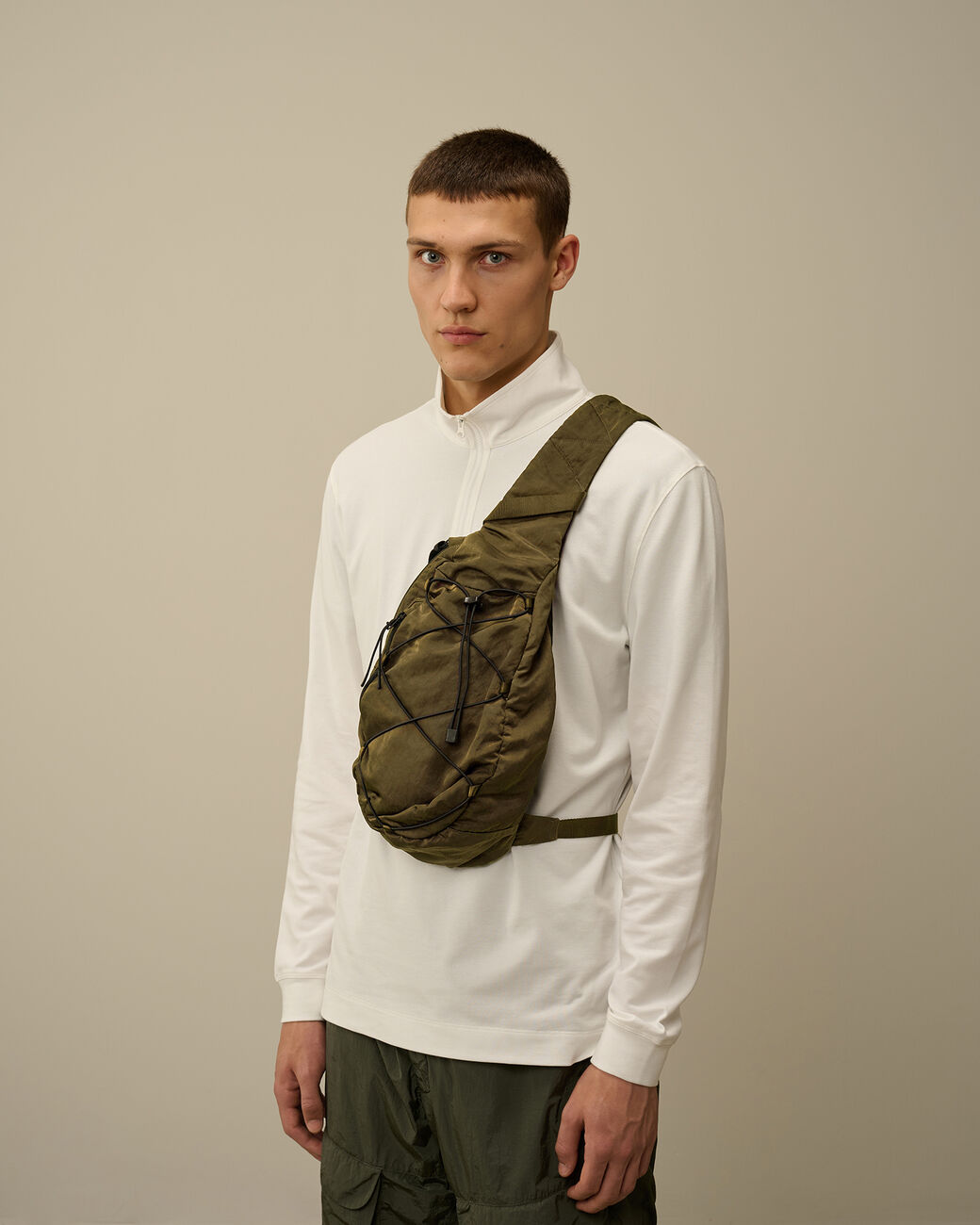 Nylon B Crossbody Rucksack Ivy Green