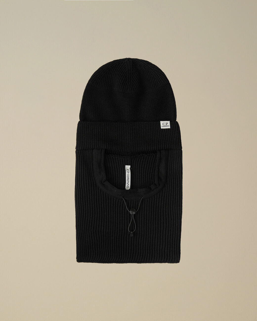 Re-Wool Beanie Balaclava Black