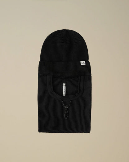 Re-Wool Beanie Balaclava Black