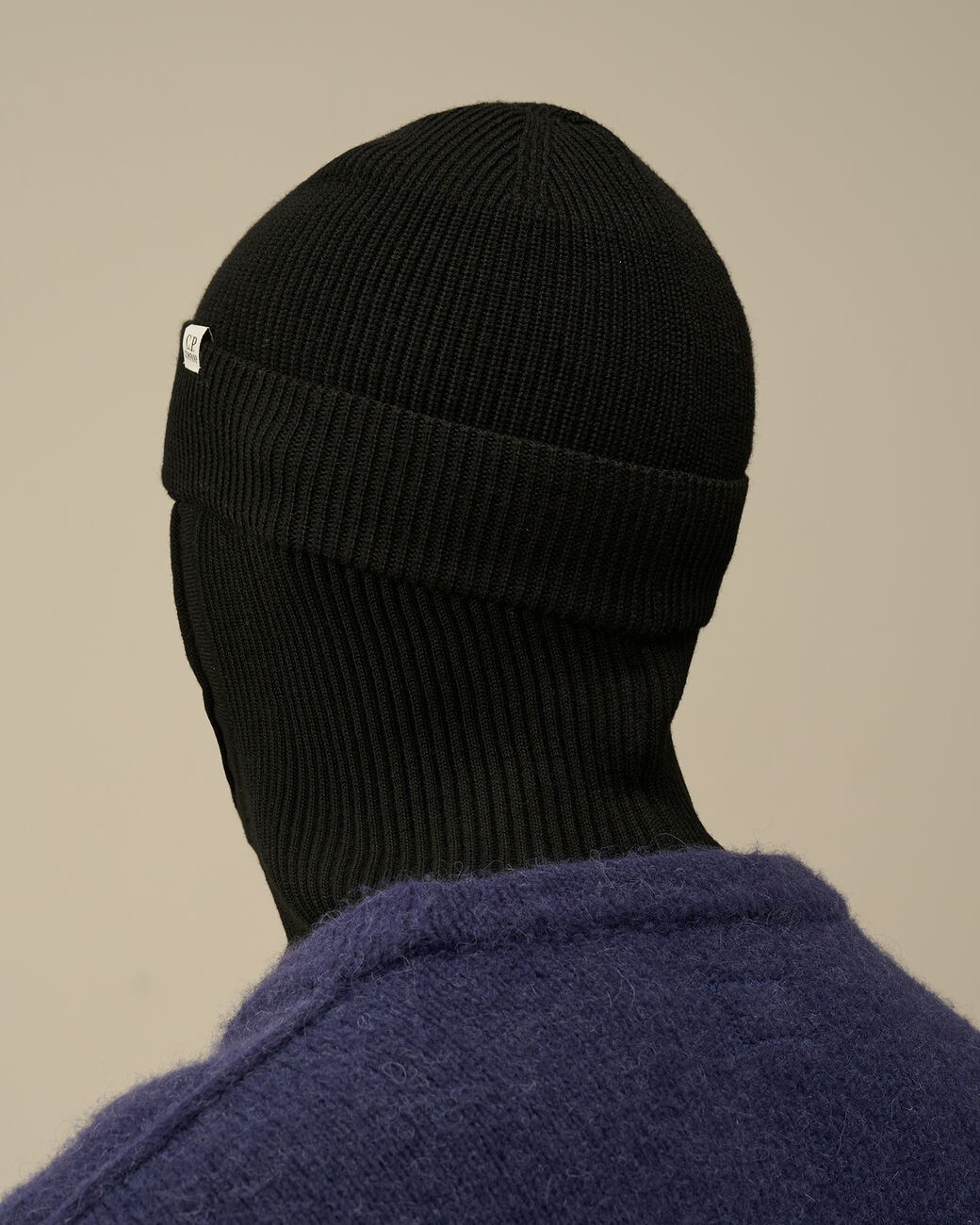 Re-Wool Beanie Balaclava Black