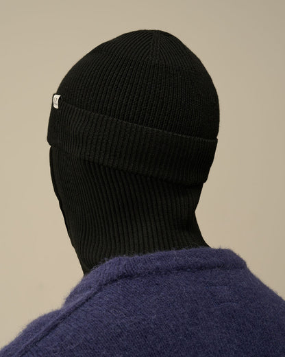 Re-Wool Beanie Balaclava Black