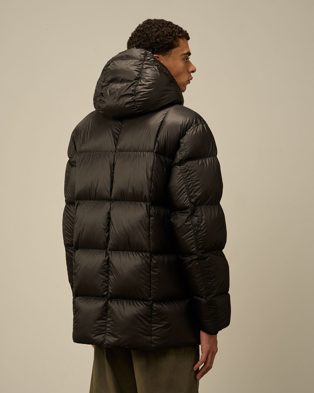 D.D. Shell Hooded Long Down Jacket Black