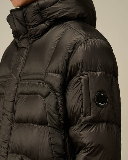 D.D. Shell Hooded Long Down Jacket Black