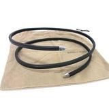 Load image into Gallery viewer, Bottega Veneta Leather Silver Spiral Belt Black