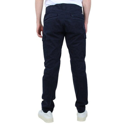 Cp Company 124A Stretch Satin Lens Cargo Pants In Navy