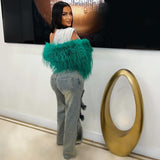 Load image into Gallery viewer, Azar fur jacket (Green)